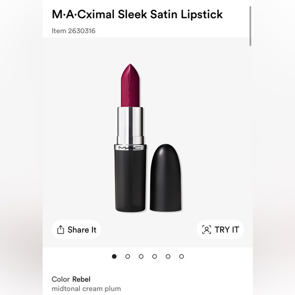 NWT Mac Cosmetics Macximal Sleek Satin Lipstick in 819 Rebel - Picture 1 of 3
